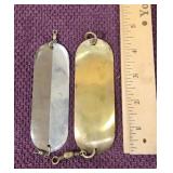 (2) 4.5' Brass/Chrome Dodger Spoons