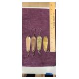 (4) Copper & Brass 3' Spoons