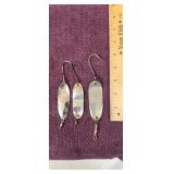 (3) Assorted Chrome Flasher Spoons