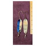 (2) 3.5' Chrome/Blue Flasher Spoons