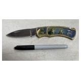 Al Agnew Wolf Themed Folding/Locking Pocket Knife