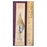 Lane's Silver Red Flasher Spoon No. 9