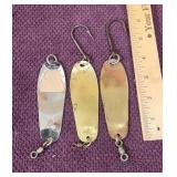 (3) 4' Chrome & Brass Dodger/Flasher Spoons
