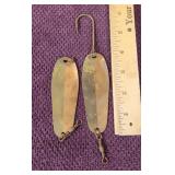 (2) 4' Copper/Brass Dodger Spoons