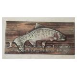 Metal Fishing Sign