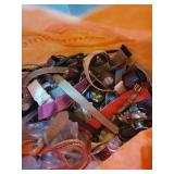 HUGE BAG OF WATCH PARTS AND BAND ETC