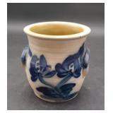5' Pottery Crock with Handles has Flower Design
