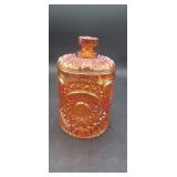 8' Biscuit Jar Imperial Glass Carnival Glass