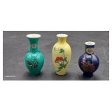 3 Miniture Vases Marked Imari