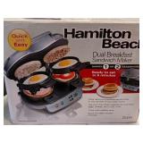 HAMILTON BEACH DUAL BREAKFAST SANDWICH MAKER NEW HAMILTON BEACH DUAL BREAKFAST SANDWICH MAKER NEW