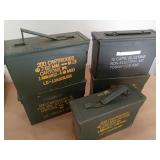 LOT DEAL OF 5 AMMO CANS 30 CALIBER SIZE LOT DEAL OF 5 AMMO CANS 30 CALIBER SIZE