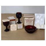 CAPE COD COLLECTION DESERT BOWL AND WINE GOBLETS CAPE COD COLLECTION DESERT BOWL AND WINE GOBLETS