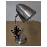 STAINLESS STEEL DESK LAMP APPROX 14' STAINLESS STEEL DESK LAMP APPROX 14'