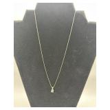 Sterling Silver Box Chain w Pendant