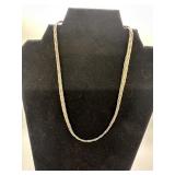 Sterling Silver Braided Herringbone Necklace