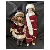 Vintage Holiday Porcelain Dolls