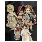 Vintage Porcelain Bisque Dolls