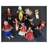 Collection of Vintage Souvenir Dolls