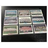 1978 Topps Team Checklist Card Lot (9 cards)