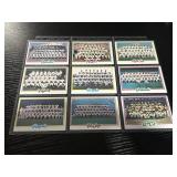 1978 Topps Team Cards Lot (9 cards)