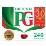 PG Tips Black Tea Bags - Non-Pyramid 240 Count