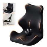 Black Ergonomic Memory Foam Seat Cushion