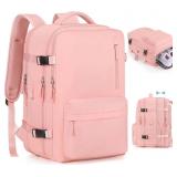 Bagsure 42L Travel Backpack, Flight-Ready Pink