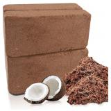 Coco Coir Brick for Plants   4 Packs, Natural