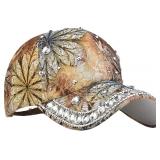 3PK Bling Baseball Caps for Women, Rhinestone Hat