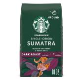 Starbucks Sumatra Dark Roast Coffee 18 oz
