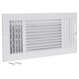 EZ-FLO 14x6 Duct Air Vent Cover, 3-Way, White