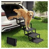 Oiilores Foldable Dog Stairs - 5 Steps, 250 Lb