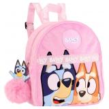 Bluey Backpack for Girls - Fluffy Pink Bag