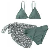 SHENHE Girl s 3-Piece Bikini Set with Cover-Up