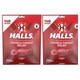 Halls Relief Cherry Cough Drops, 140 Drops