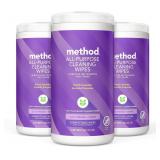 Method Wipes, French Lavender, 70 ct, 3-Pack
