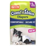 Hartz Comfitables Dog Diapers, Large, 26Ct