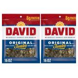 DAVID Jumbo Sunflower Seeds, Original 16 oz (2)