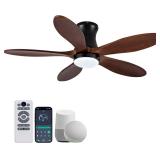 $160 Smart 42' Ceiling Fan with Light, Remote