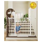 Cumbor 29.7-46' Baby Gate for Stairs, White