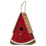 Glitzhome 11' Watermelon Bird House Wood