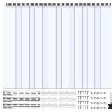 VEVOR Clear PVC Strip Curtain 84x48x0.08 in