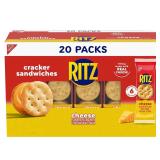 RITZ Cheese Sandwich Crackers, 24 Snack Packs