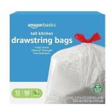 Amazon Basics Flextra Tall 13 Gal Bags 90 Ct
