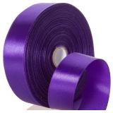 3PK-50 Yards 1' Purple Satin Ribbon, Polyester