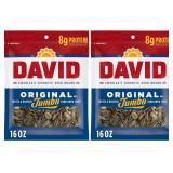 DAVID Jumbo Sunflower Seeds, Original 16 oz (2)