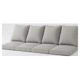 4Pcs Patio Sofa Cushion Cover Set, Grey