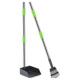 Niubya Pooper Scooper for Dogs, Metal Tray Set