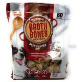 Nylabone Beef Broth Bones for Dogs, 60 Count