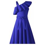 Arshiner Girls One-Shoulder Party Dress (11-12)